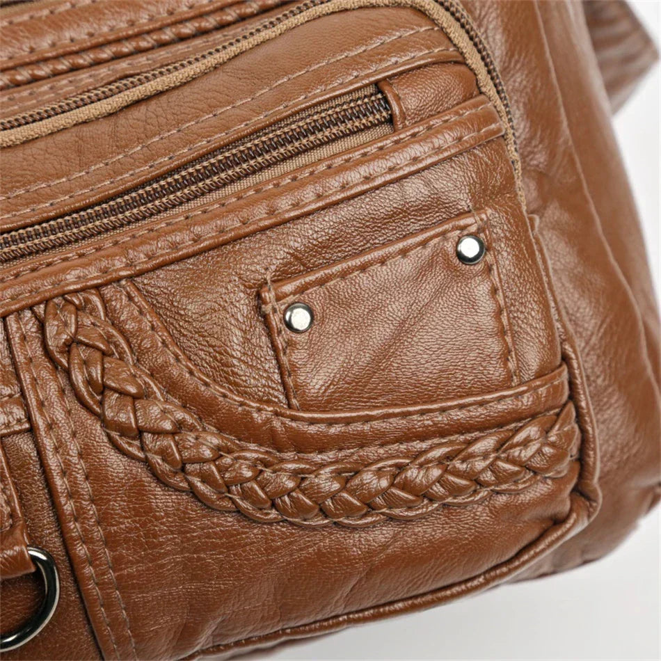 Olivia™ Vintage Charm | Weiche Reißverschlusstasche