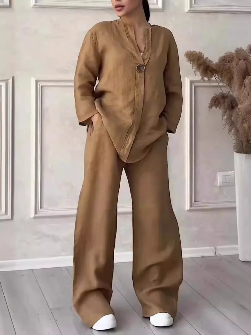 Avery™ - Bequemes, lässiges Leinen-Co-Ord-Set