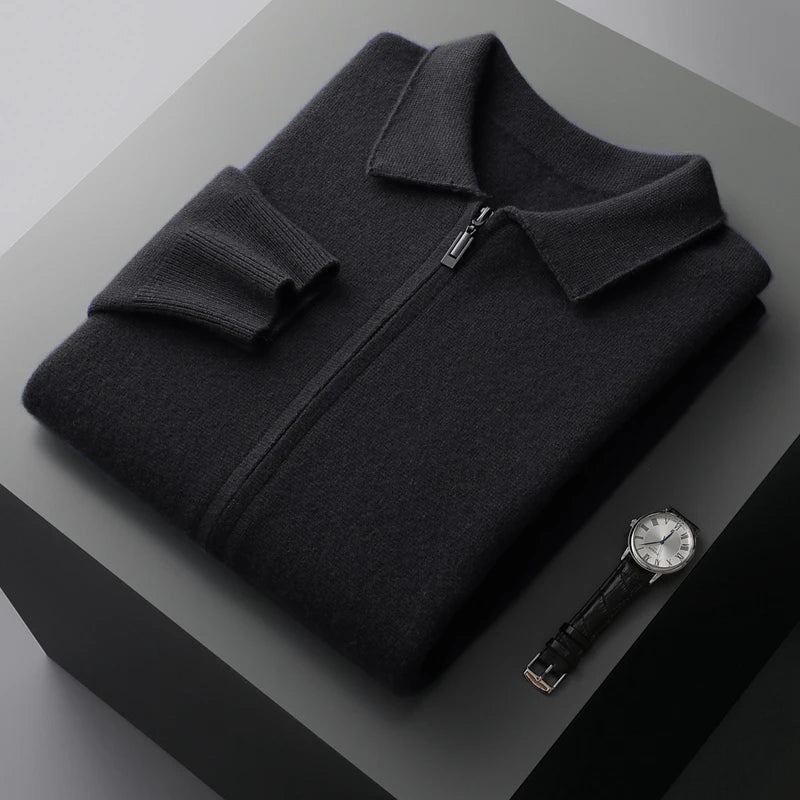 Jackson™ - Cardigan de cashmere com zíper completo e estiloso