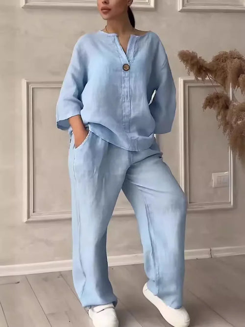 Avery™ - Bequemes, lässiges Leinen-Co-Ord-Set