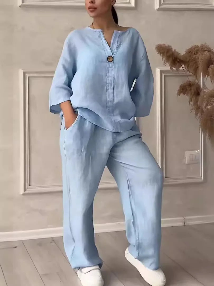 Avery™ - Bequemes, lässiges Leinen-Co-Ord-Set