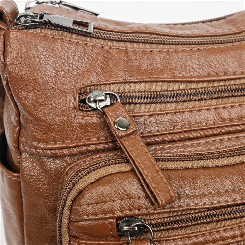 Olivia™ Vintage Charm | Weiche Reißverschlusstasche