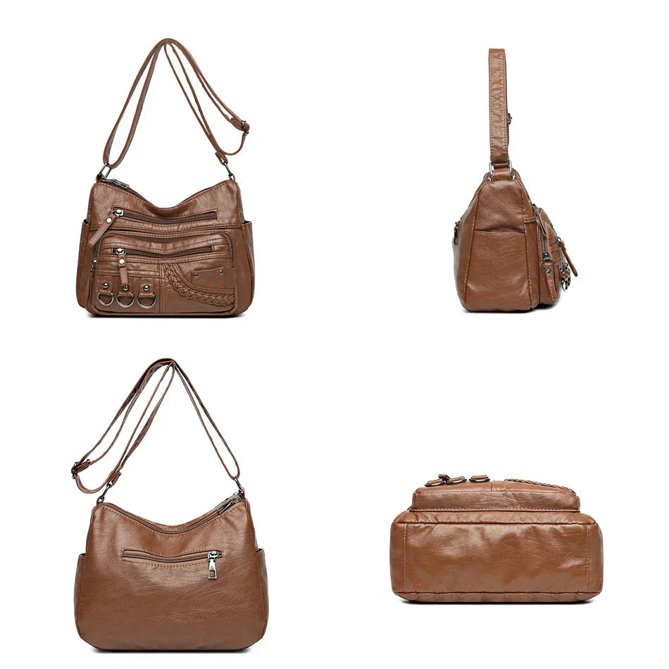 Olivia™ Vintage Charm | Weiche Reißverschlusstasche