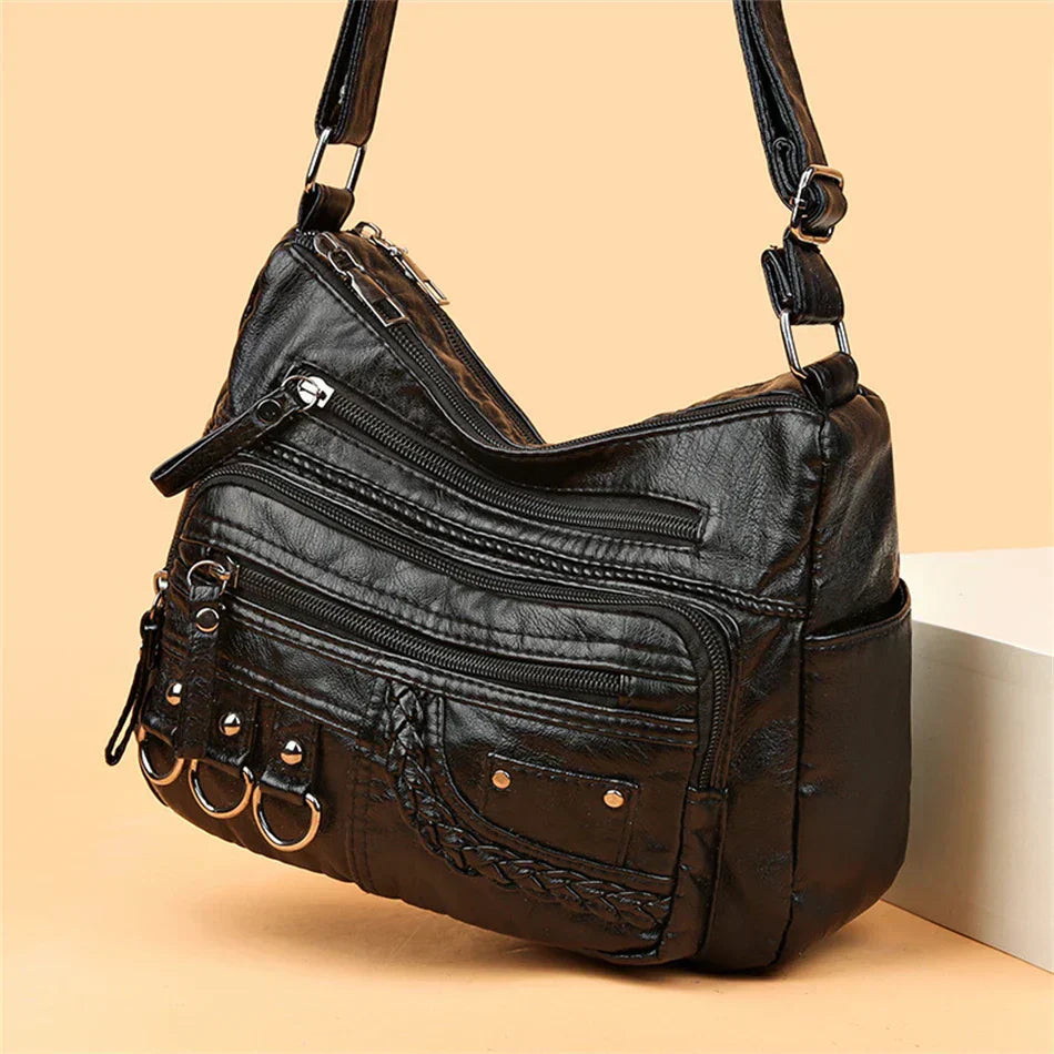 Olivia™ Vintage Charm | Weiche Reißverschlusstasche