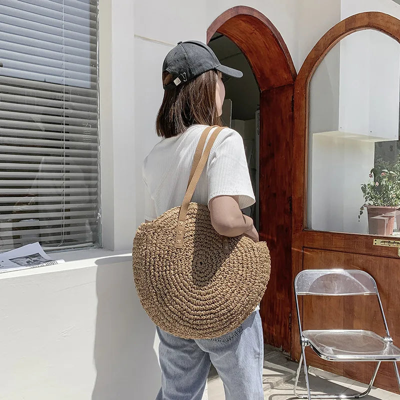 Hannah™ - Multifunktionale Strohhandtasche