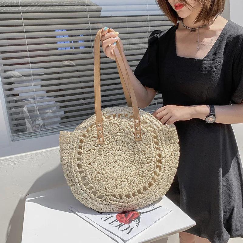 Hannah™ - Multifunktionale Strohhandtasche