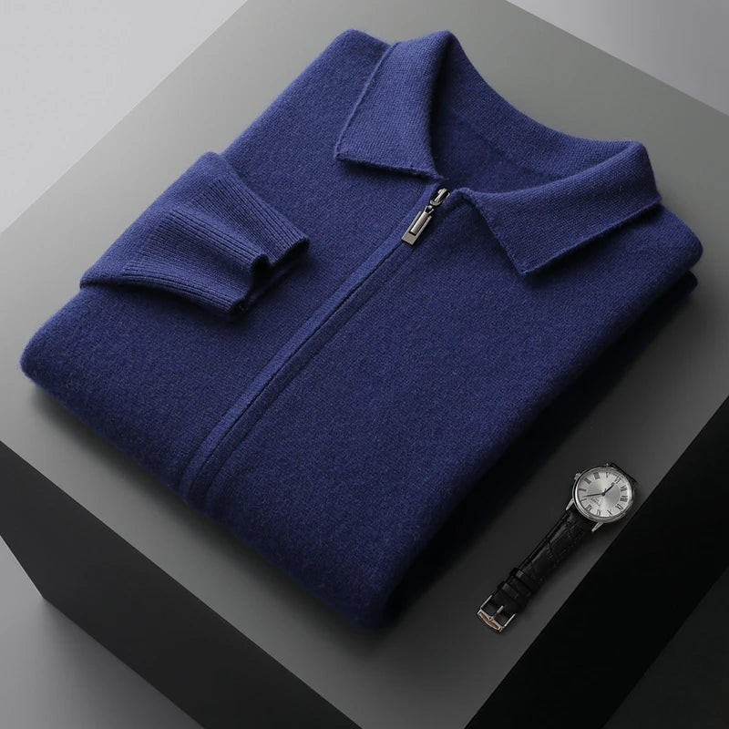 Jackson™ - Cardigan de cashmere com zíper completo e estiloso