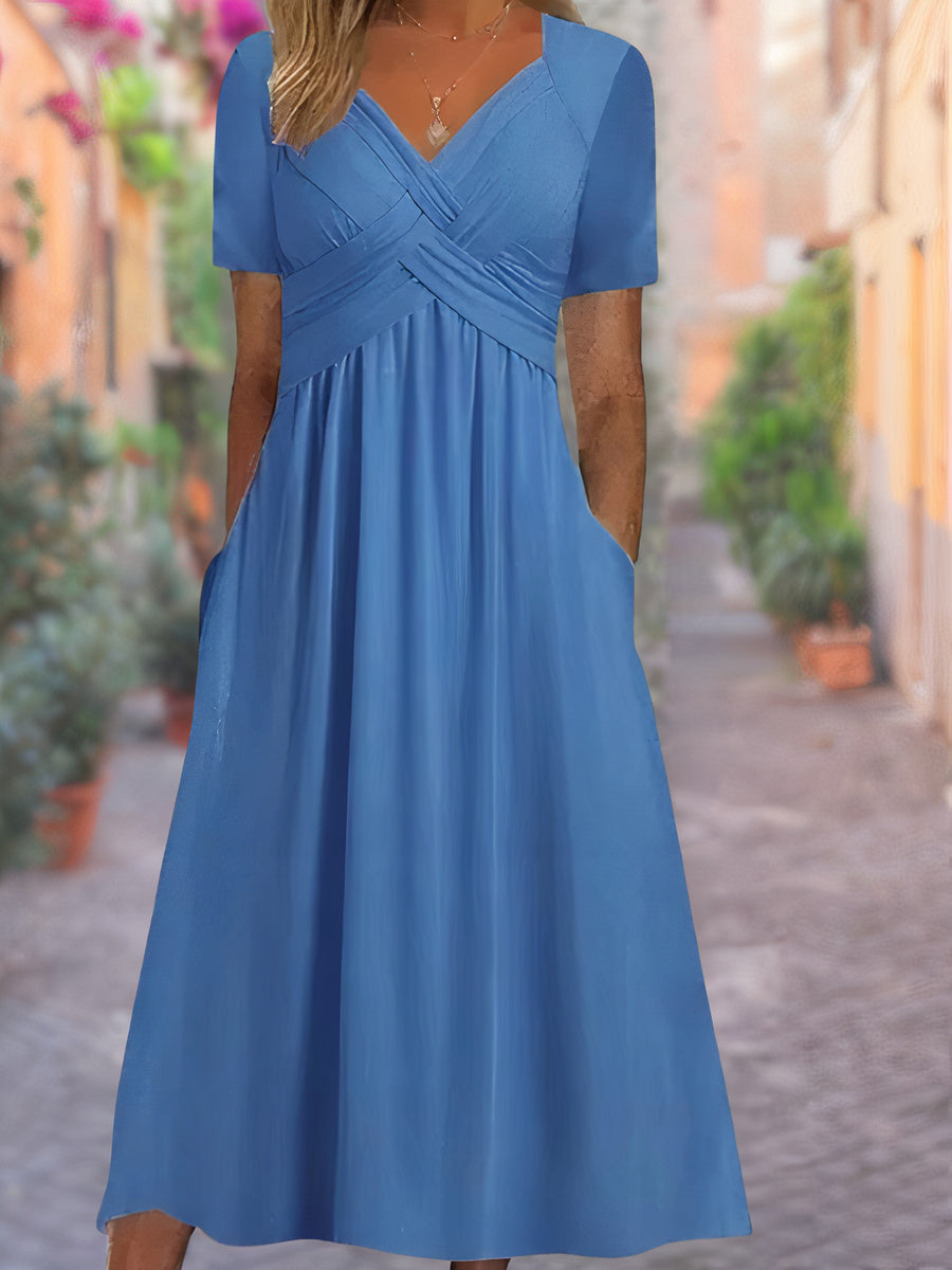 Aria™ - Vestido confortável com decote em V