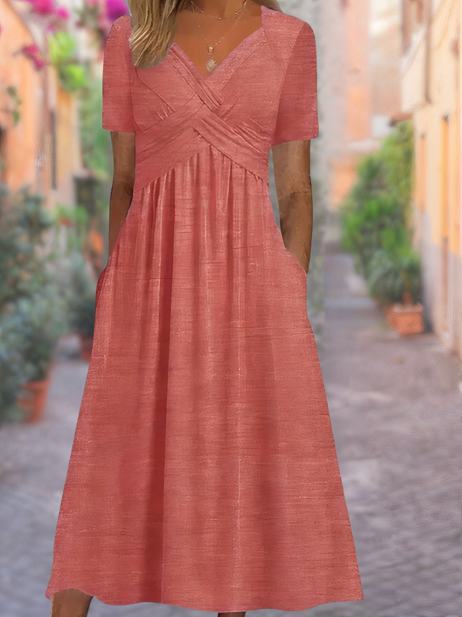 Aria™ - Vestido confortável com decote em V