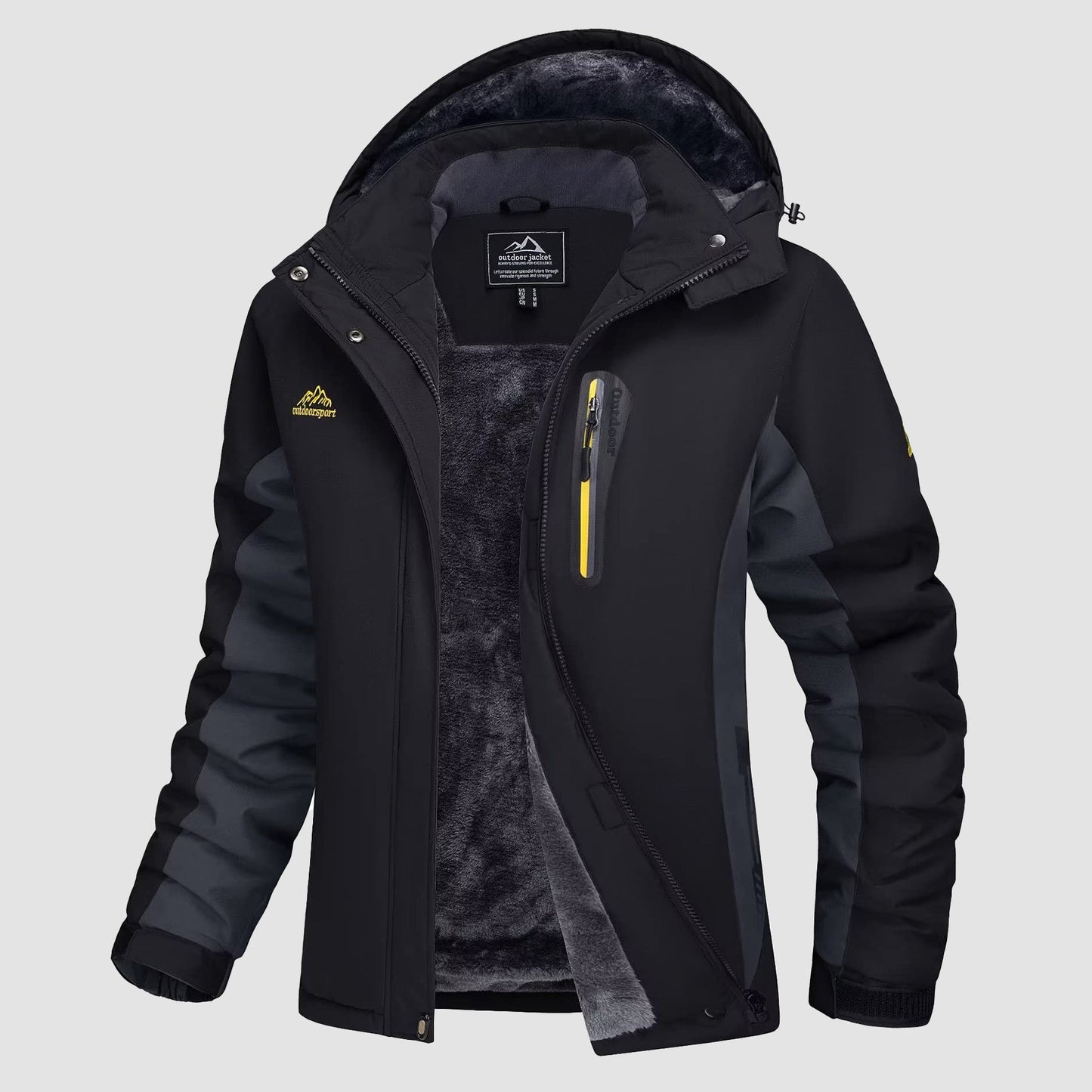 Warm Women's Waterproof Fleece Lined Ski Jacket with Hood – Perfect for Winter Activities