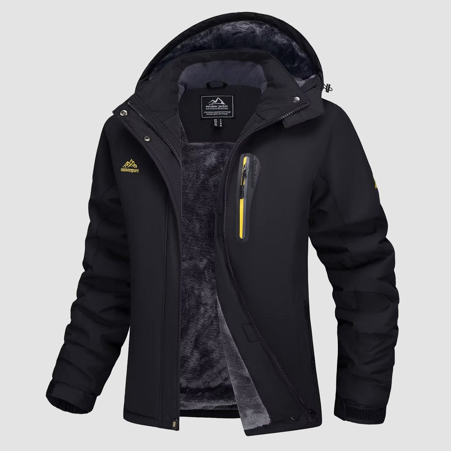 Warm Women's Waterproof Fleece Lined Ski Jacket with Hood – Perfect for Winter Activities