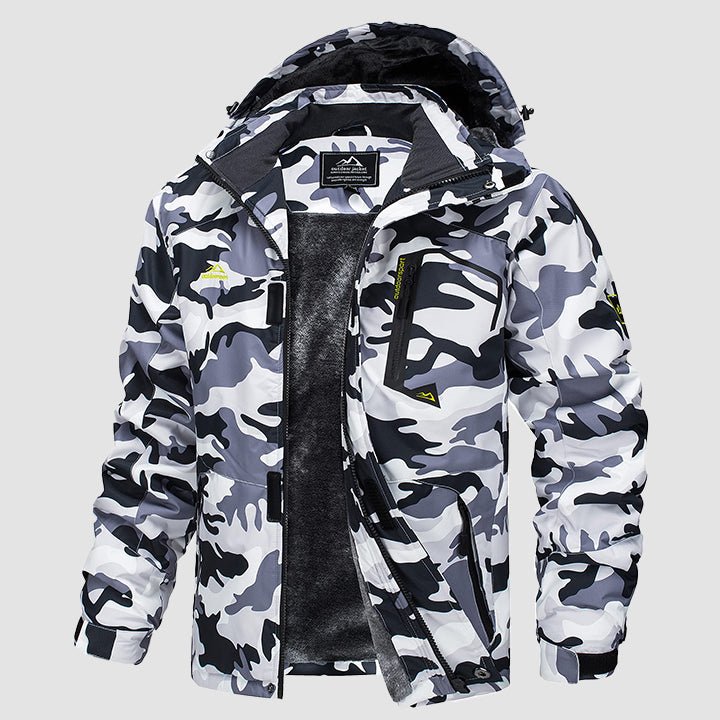 Men's Winter Jacket Water Repellent Ski Snow Jacket Warm Fleece Coat
