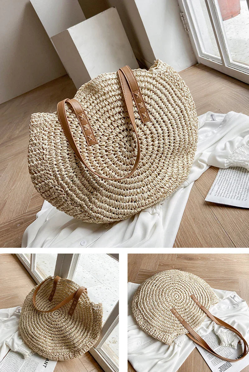 Hannah™ - Multifunktionale Strohhandtasche