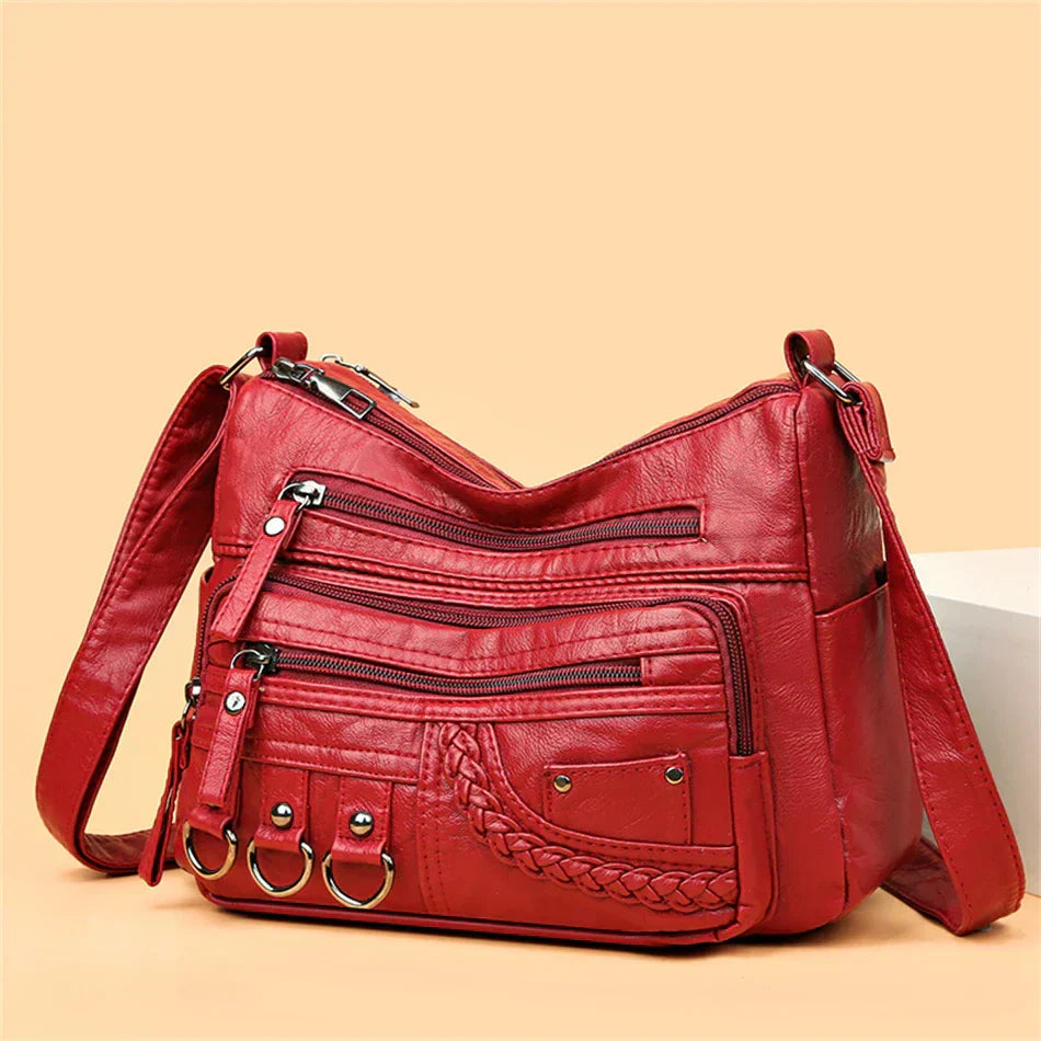 Olivia™ Vintage Charm | Weiche Reißverschlusstasche