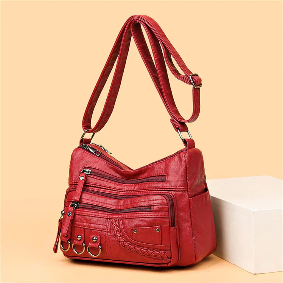 Olivia™ Vintage Charm | Weiche Reißverschlusstasche