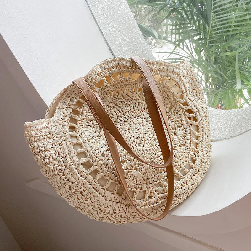 Hannah™ - Multifunktionale Strohhandtasche