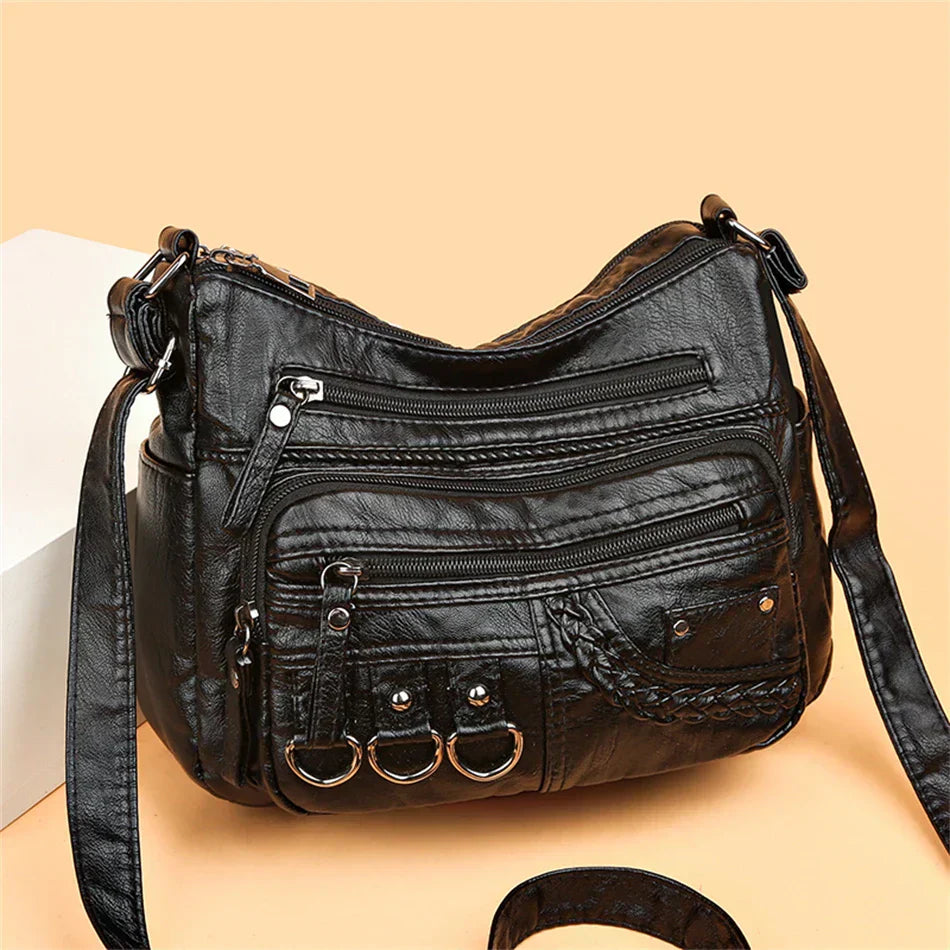 Olivia™ Vintage Charm | Weiche Reißverschlusstasche