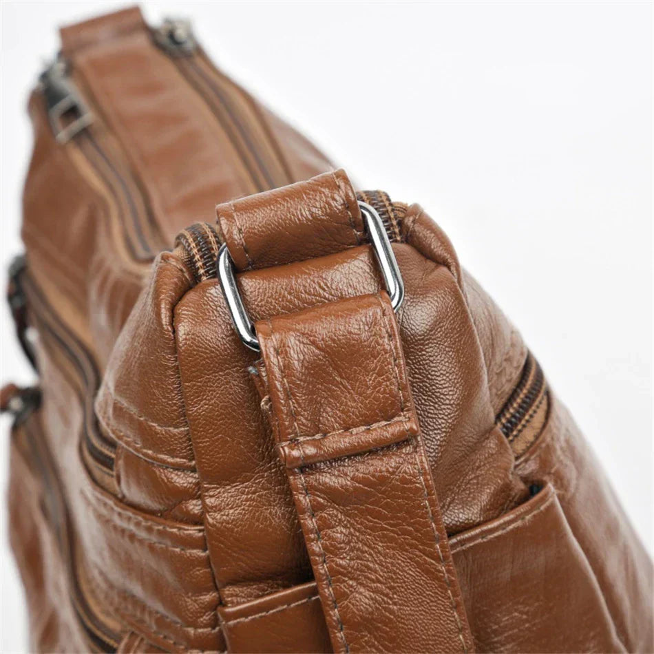 Olivia™ Vintage Charm | Weiche Reißverschlusstasche