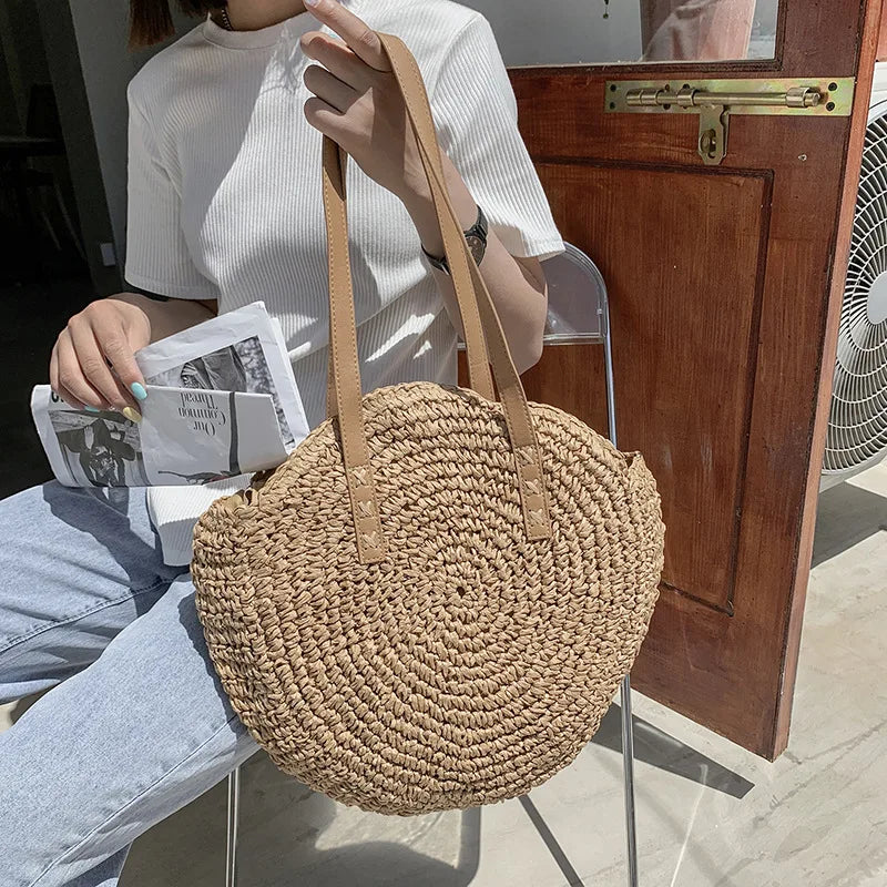 Hannah™ - Multifunktionale Strohhandtasche