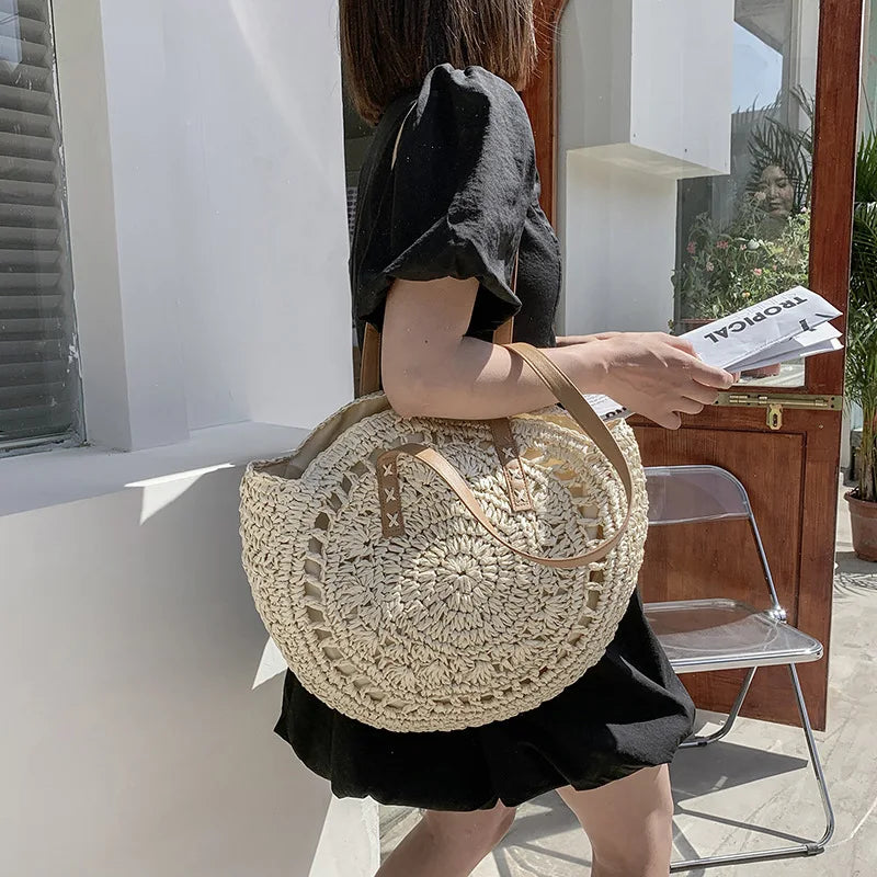 Hannah™ - Multifunktionale Strohhandtasche