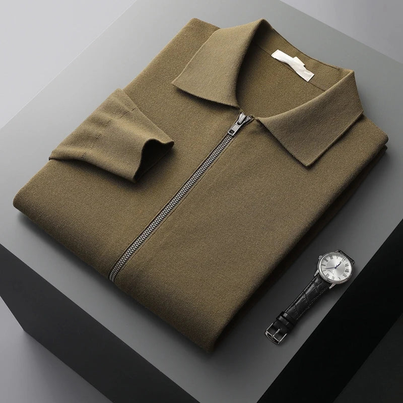 Jackson™ - Cardigan de cashmere com zíper completo e estiloso