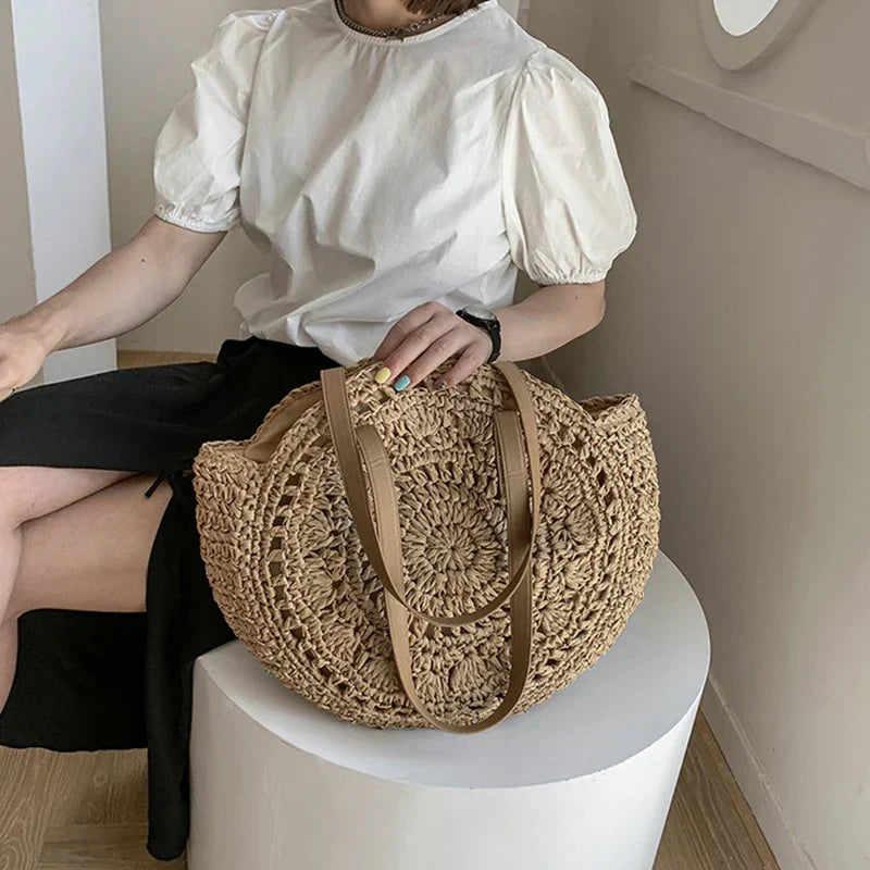 Hannah™ - Multifunktionale Strohhandtasche