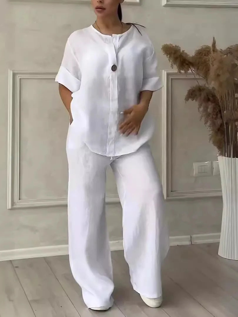 Avery™ - Bequemes, lässiges Leinen-Co-Ord-Set