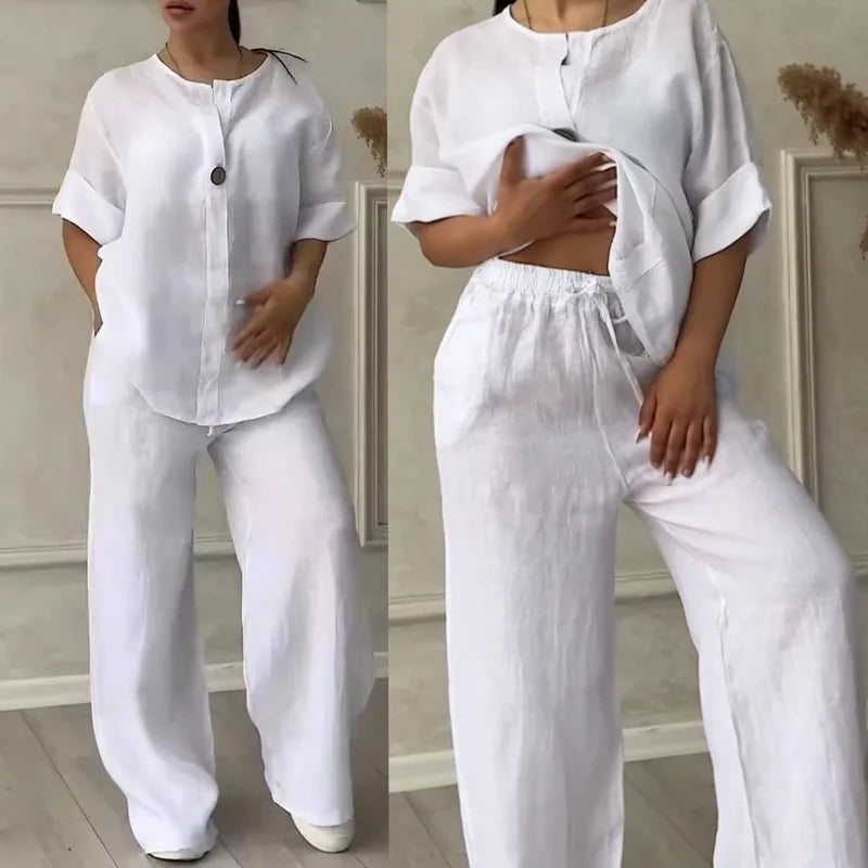 Avery™ - Bequemes, lässiges Leinen-Co-Ord-Set
