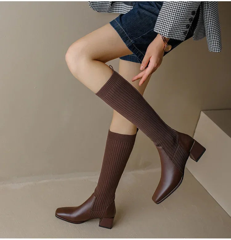 Abigail™ - Botas de inverno longas e estilosas de malha