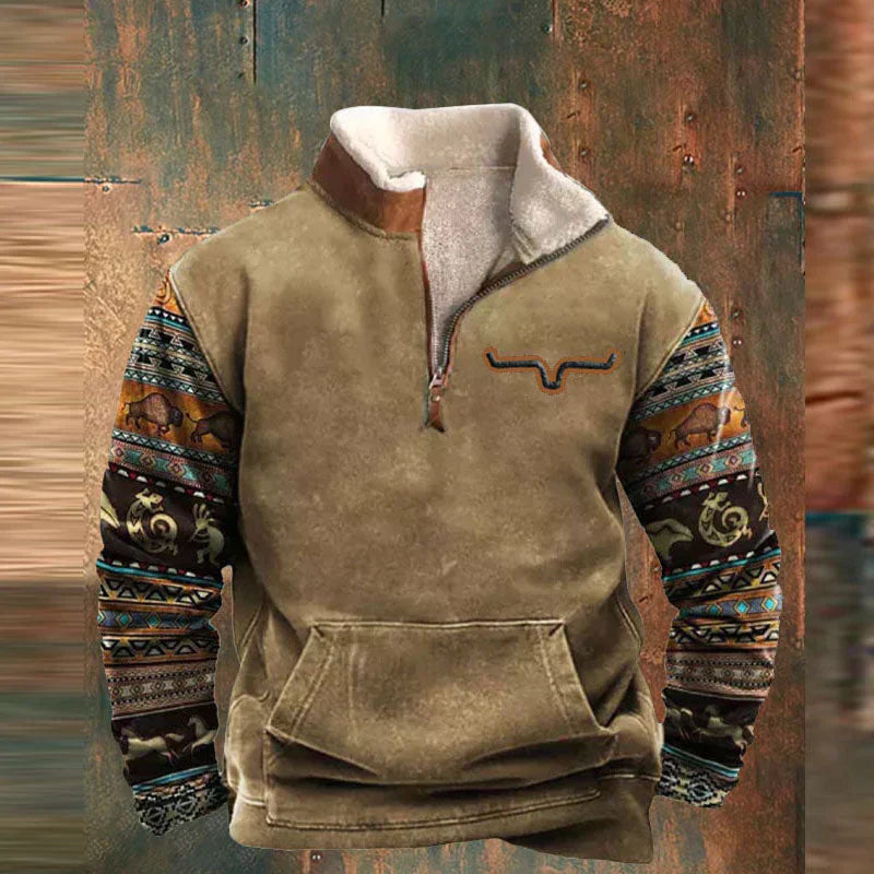 James™ - Bequemer Vintage-Pullover mit Reißverschluss