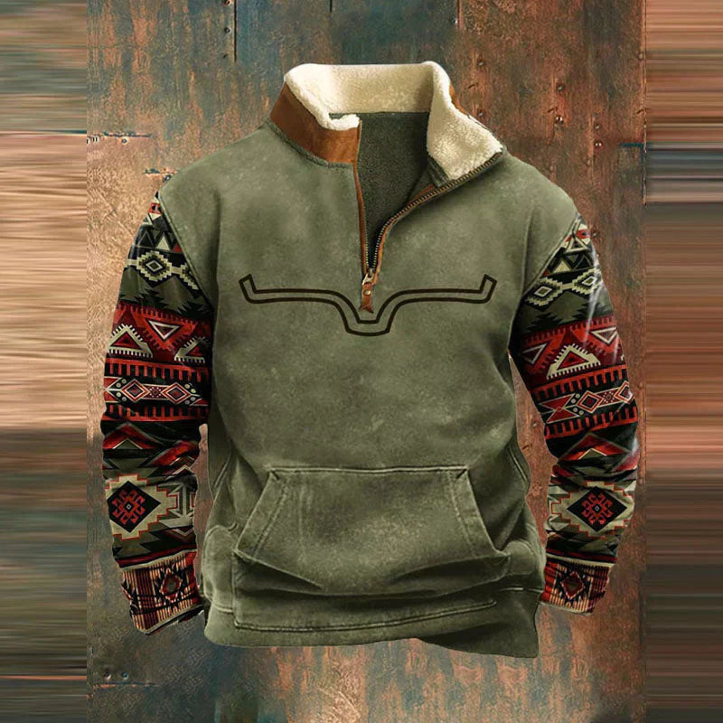 James™ - Bequemer Vintage-Pullover mit Reißverschluss