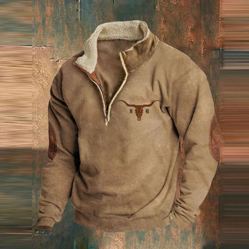 James™ - Bequemer Vintage-Pullover mit Reißverschluss