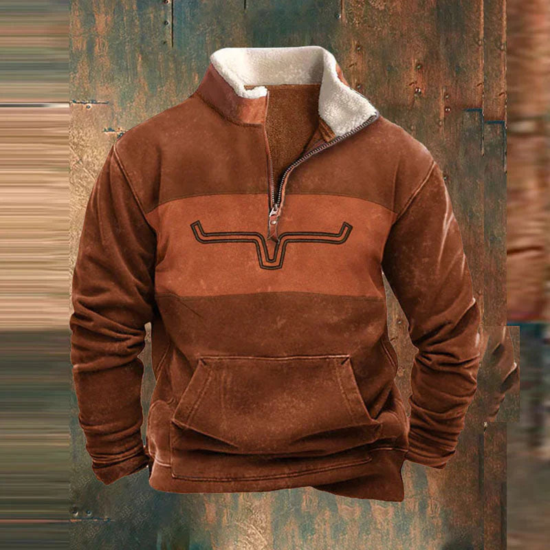 James™ - Bequemer Vintage-Pullover mit Reißverschluss