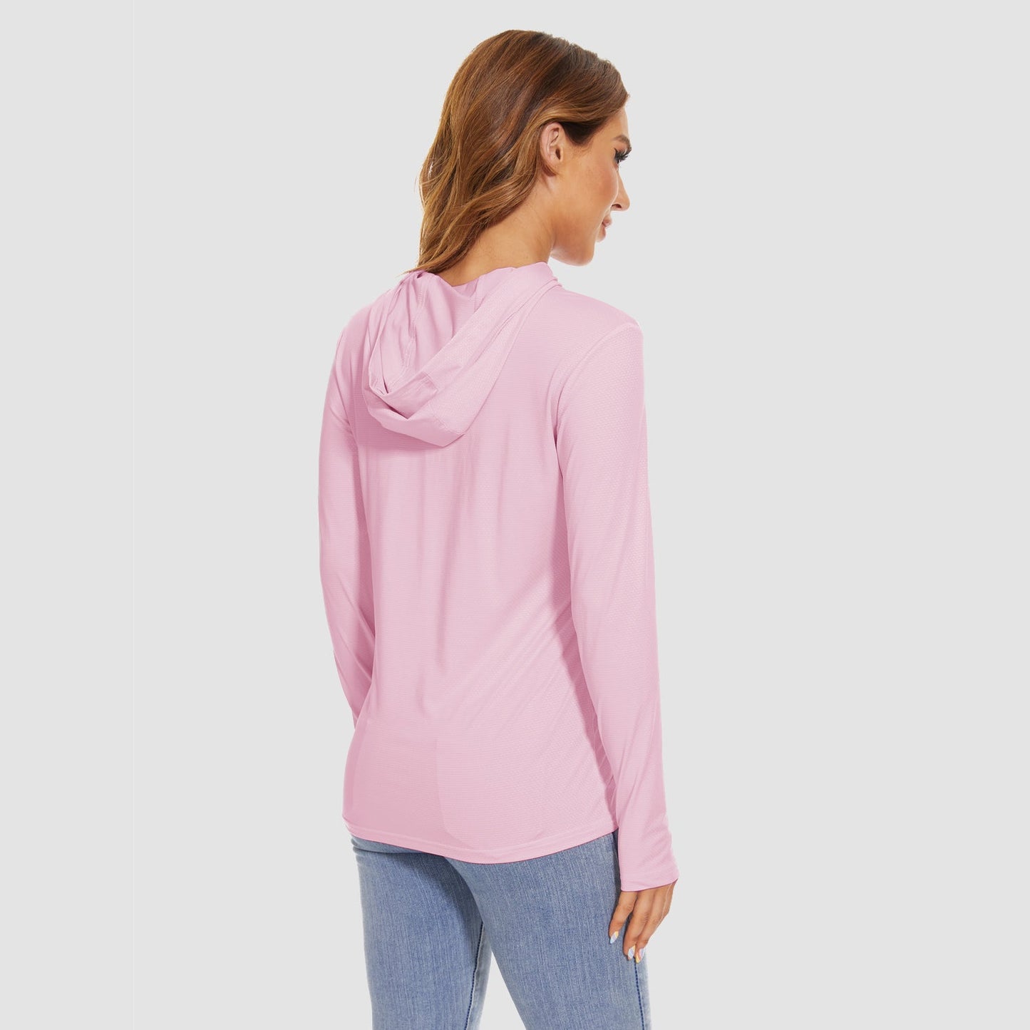 Women's Mint Hoodie Shirts UPF 50+ Sun Protection Long Sleeve UV Shirt Fishing Hiking Athletic Shirts with Thumb Hole