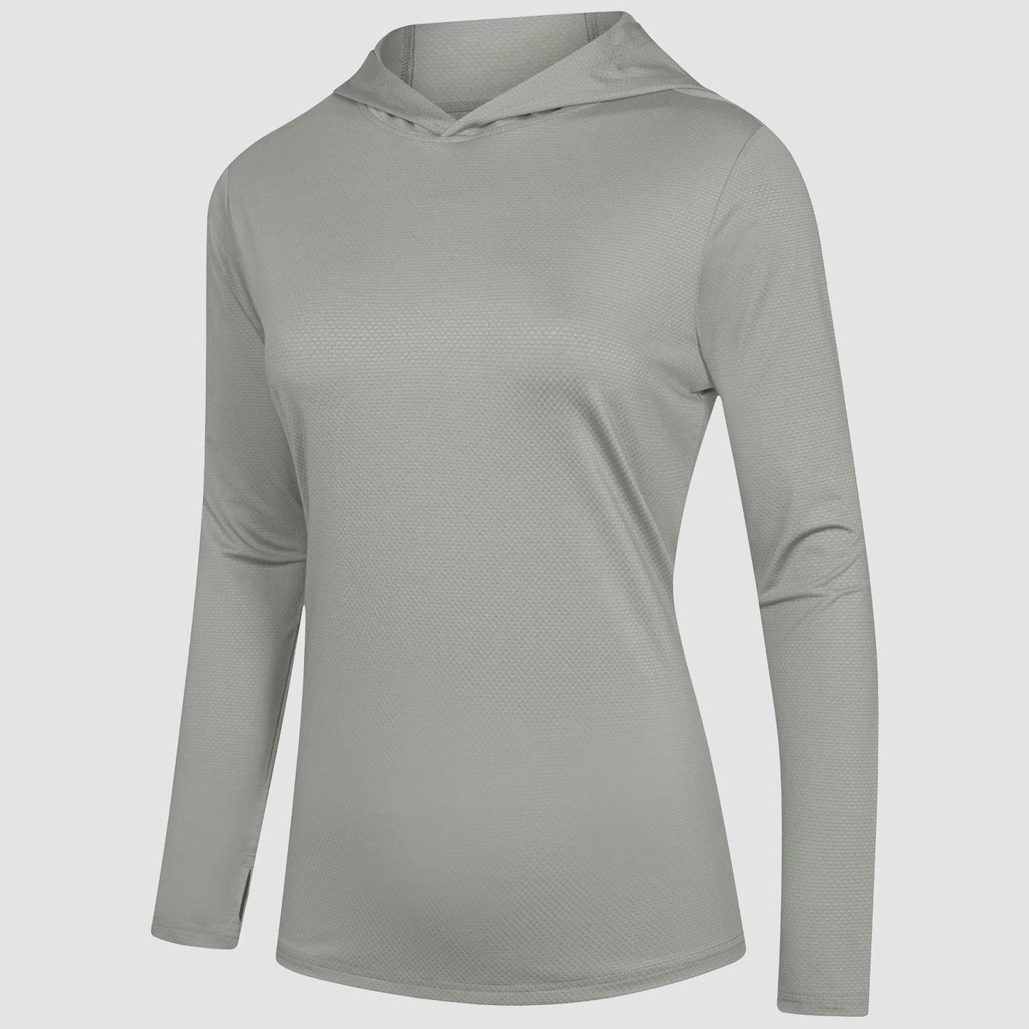 Women's Mint Hoodie Shirts UPF 50+ Sun Protection Long Sleeve UV Shirt Fishing Hiking Athletic Shirts with Thumb Hole
