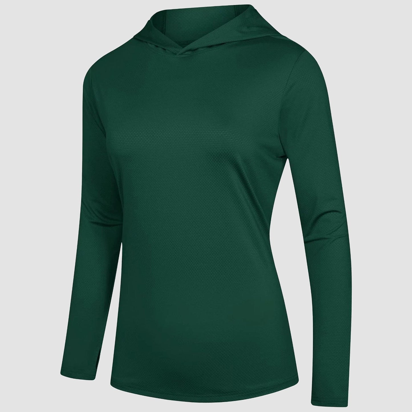 Women's Mint Hoodie Shirts UPF 50+ Sun Protection Long Sleeve UV Shirt Fishing Hiking Athletic Shirts with Thumb Hole