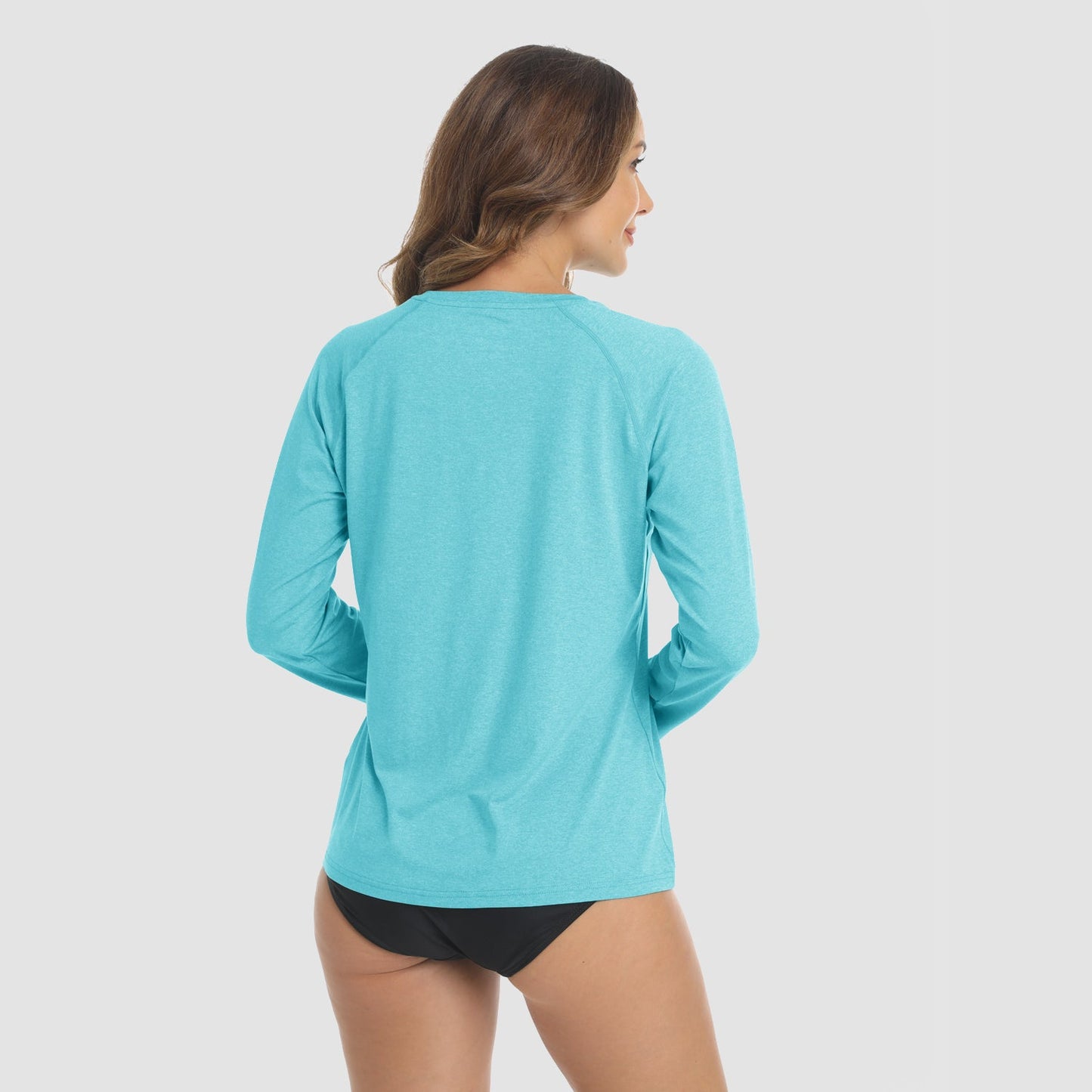 Camisas femininas com proteção solar FPS 50+, manga comprida, para caminhadas, pesca, treino, proteção contra erupções cutâneas