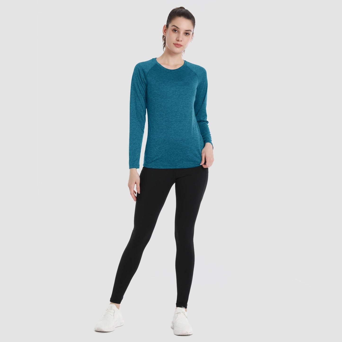Camisas femininas com proteção solar FPS 50+, manga comprida, para caminhadas, pesca, treino, proteção contra erupções cutâneas