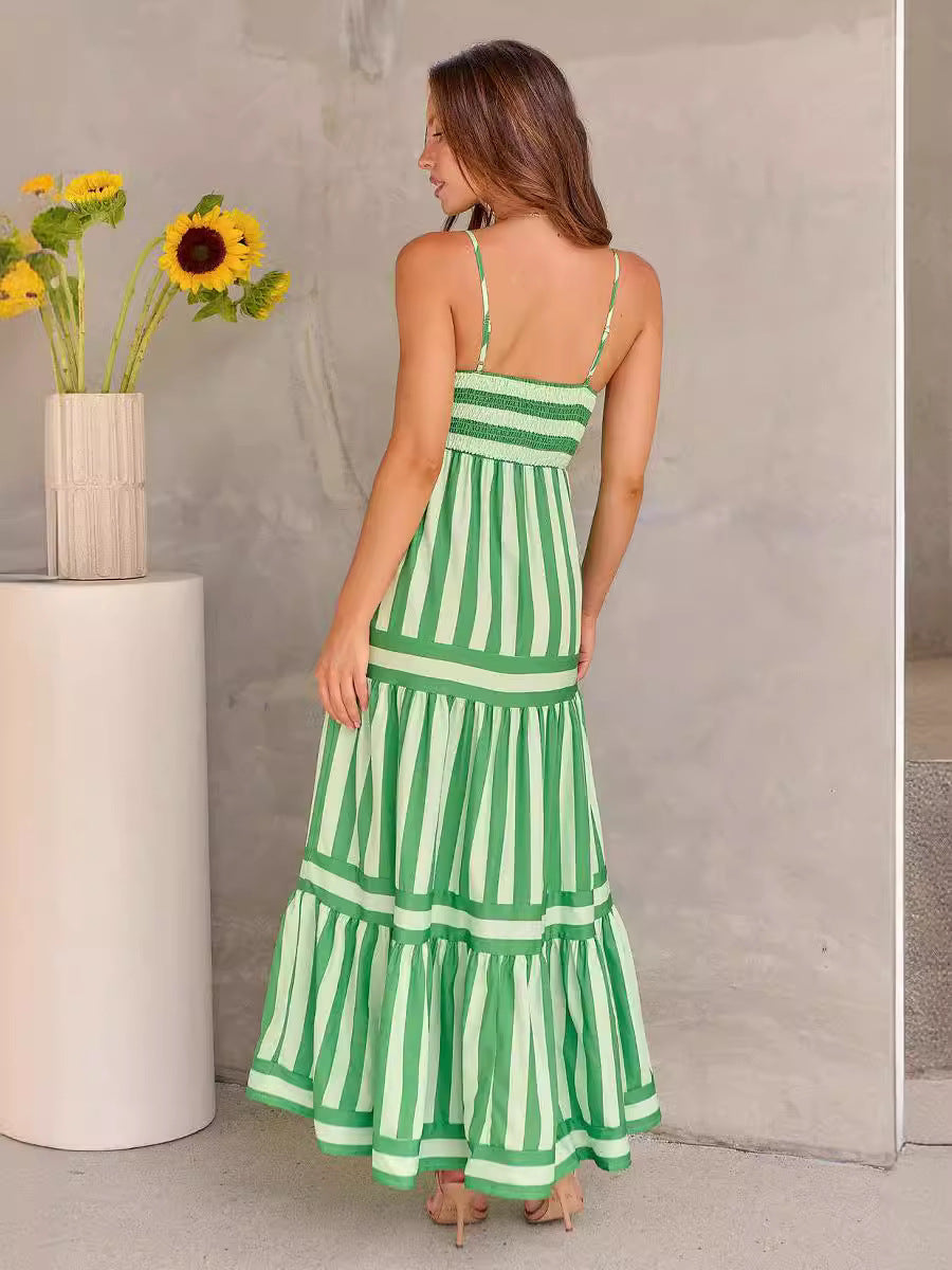 Victoria™ - Vestido longo listrado elegante para o verão