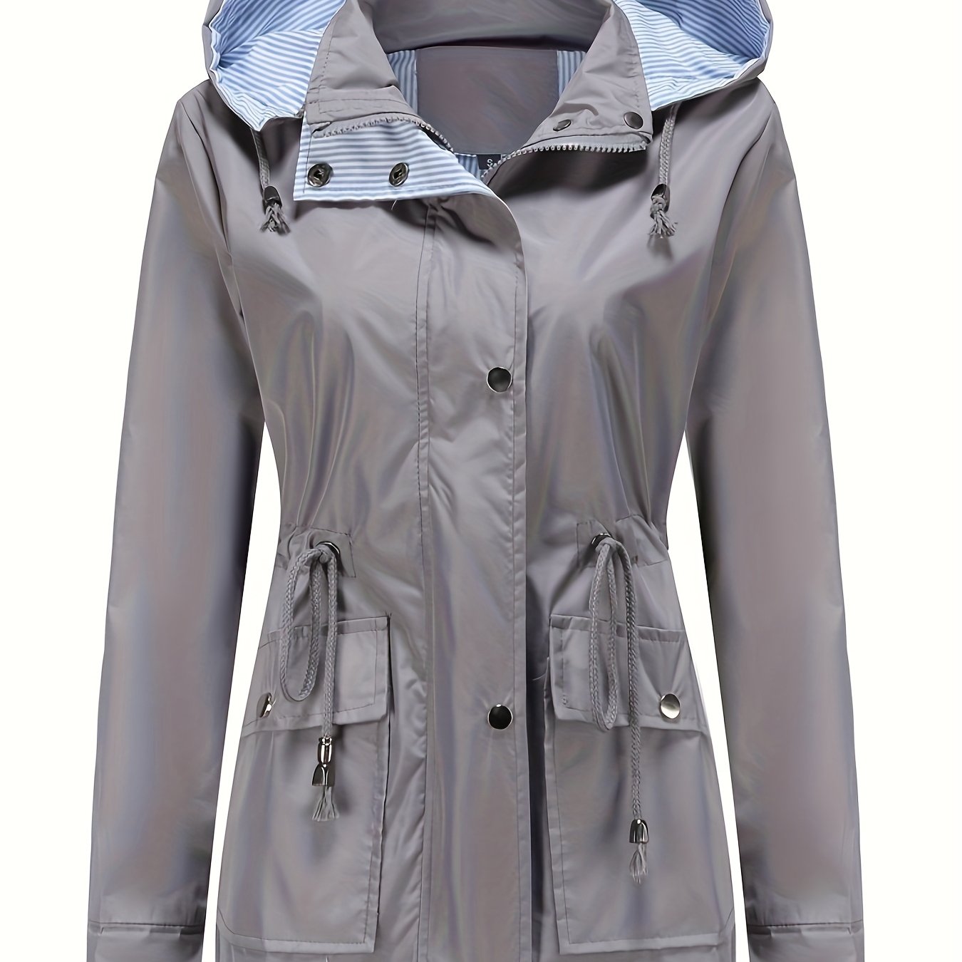 2025 New Autumn And Winter Detachable Hooded Trench Coat for Women, Plus Size Stylish Casual Outdoor Raincoat.