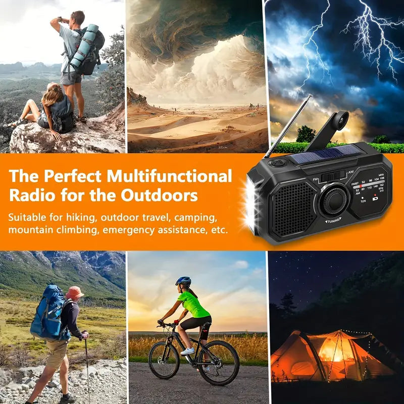 Notfallradio mit AM/FM-Radio und Taschenlampe
