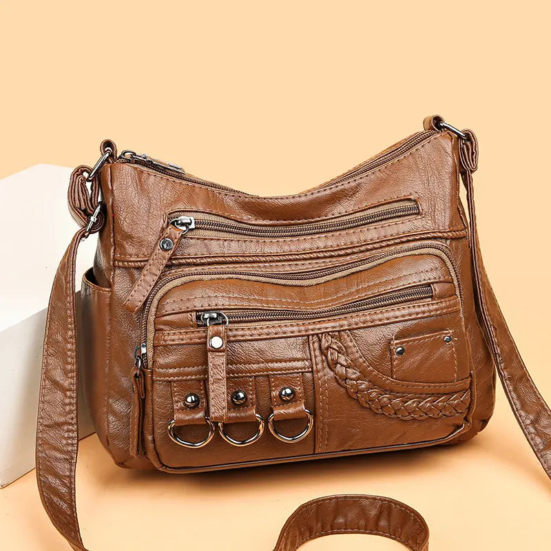 Olivia™ Vintage Charm | Weiche Reißverschlusstasche
