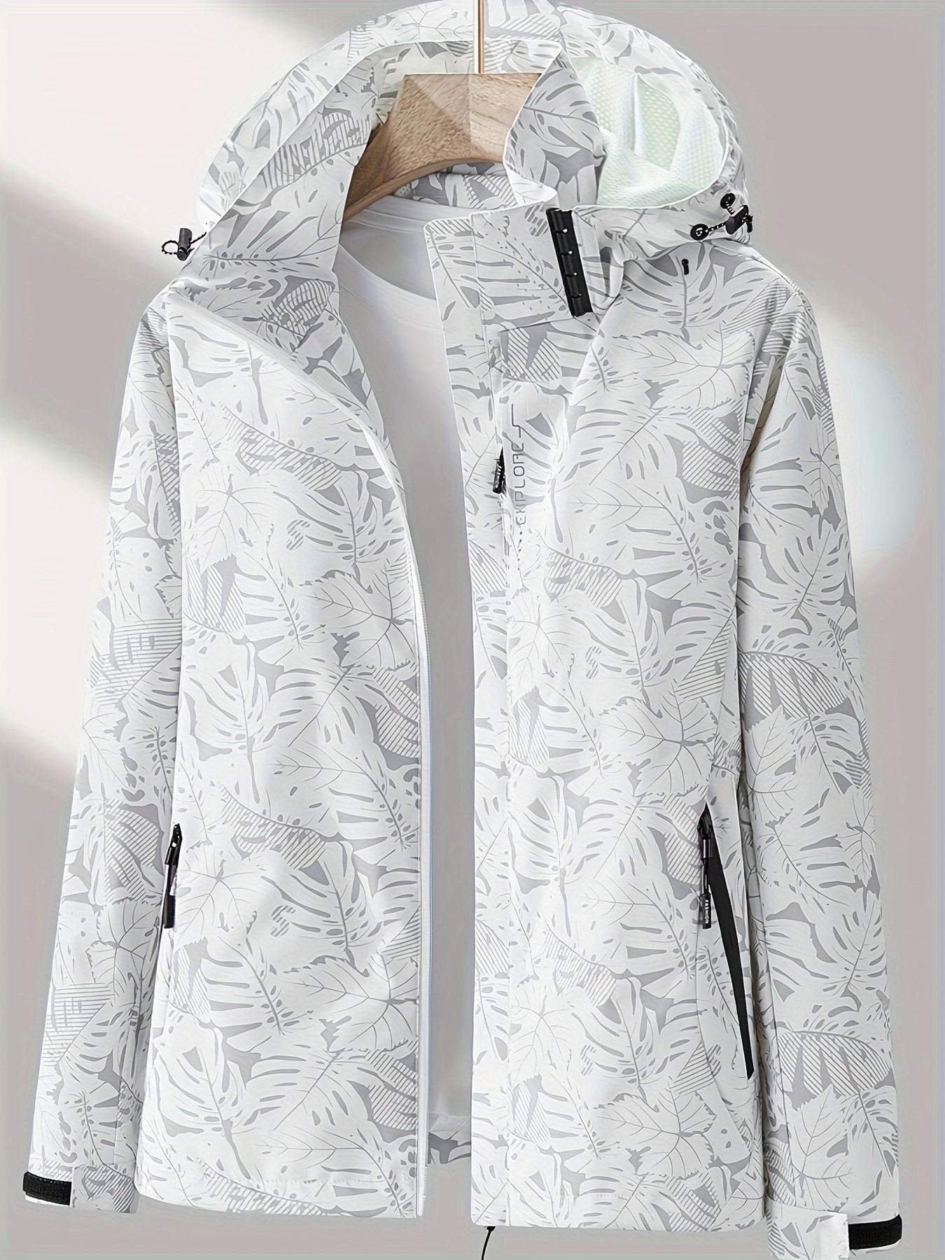 Women'S Casual Windbreaker Jacket with Removable Hood - Lightweight, Waterproof, Zippered, Long Sleeve, Stand Collar, Polyester Lining, Outdoor & Casual Wear, Casual Jacket | Stand Collar Jacket | Zippered Jacket