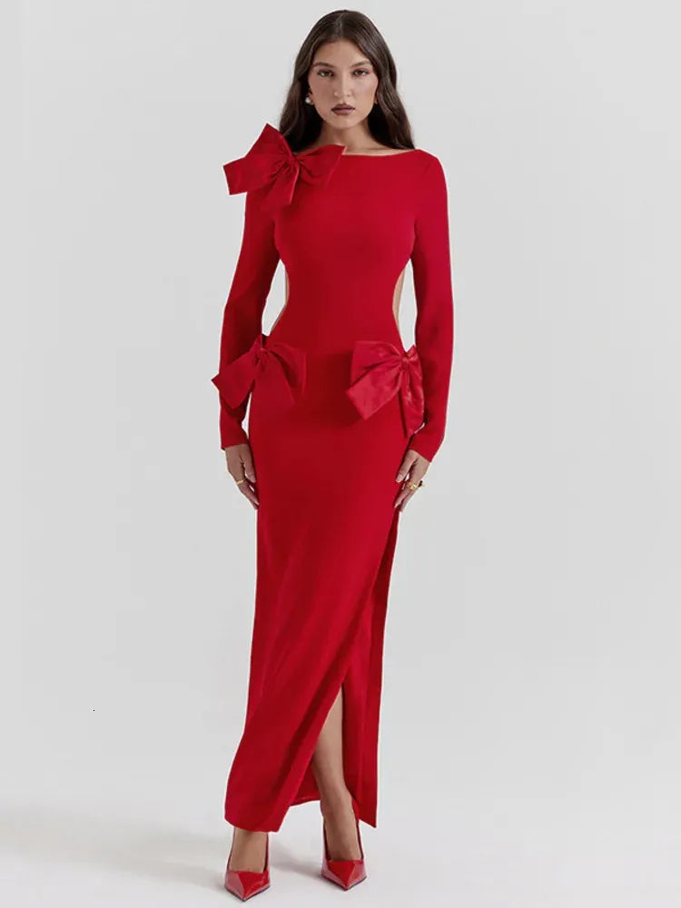 Aubrey™ - Vestido longo atraente com laços