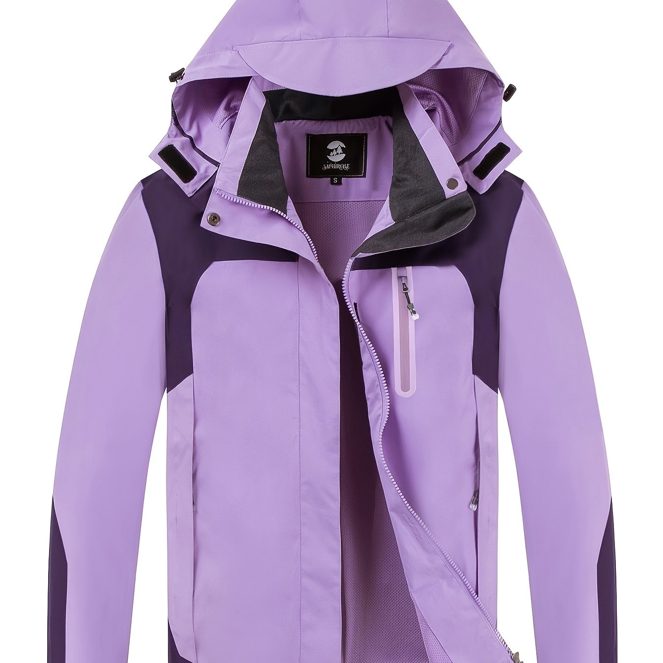 Womens Waterproof Rain Jacket Lightweight Active Outdoor Raincoat With Removable Hood