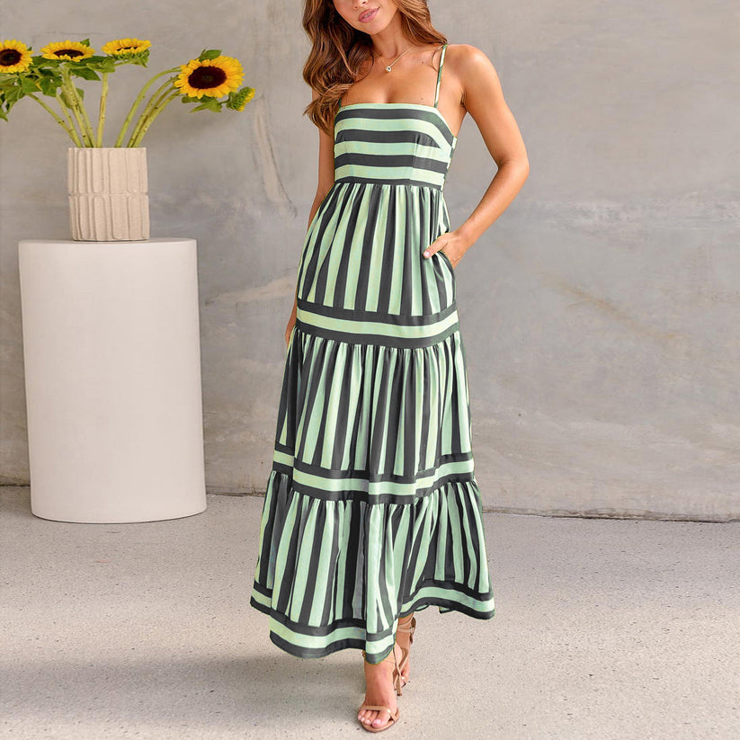 Victoria™ - Vestido longo listrado elegante para o verão