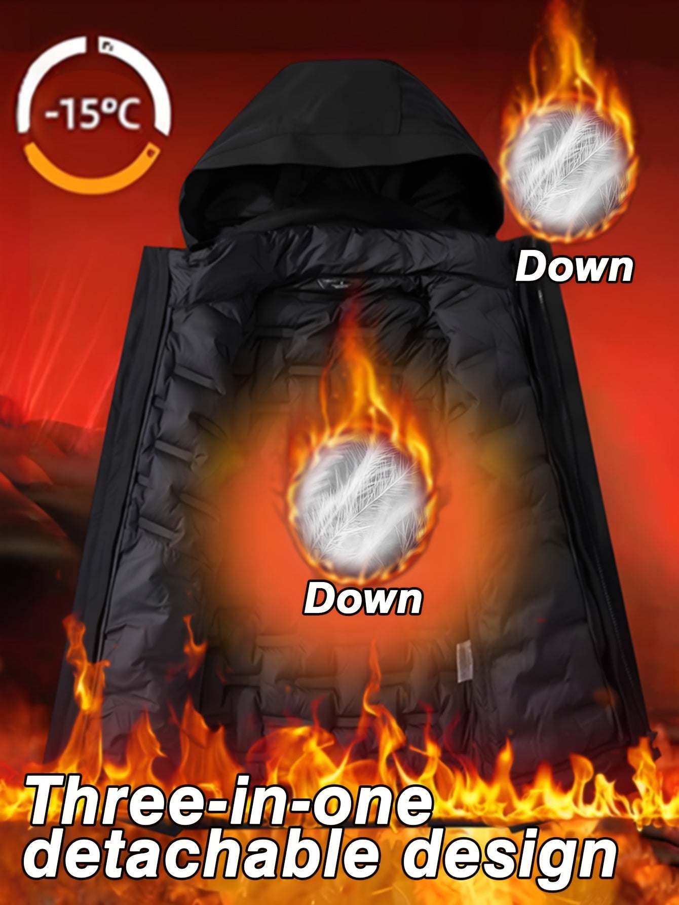 Women'S Warm Casual Jacket Liner Can Be Worn Alone Waterproof Windproof Outdoor Sports Three-in-one Rushing Jacket