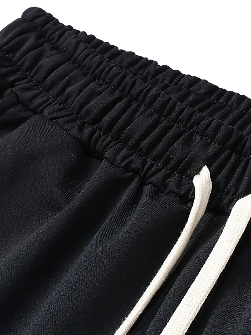 3pcs Men's Joggers - Solid Color, Drawstring Waist, Casual Athletic Sweatpants