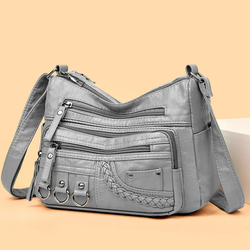 Olivia™ Vintage Charm | Weiche Reißverschlusstasche