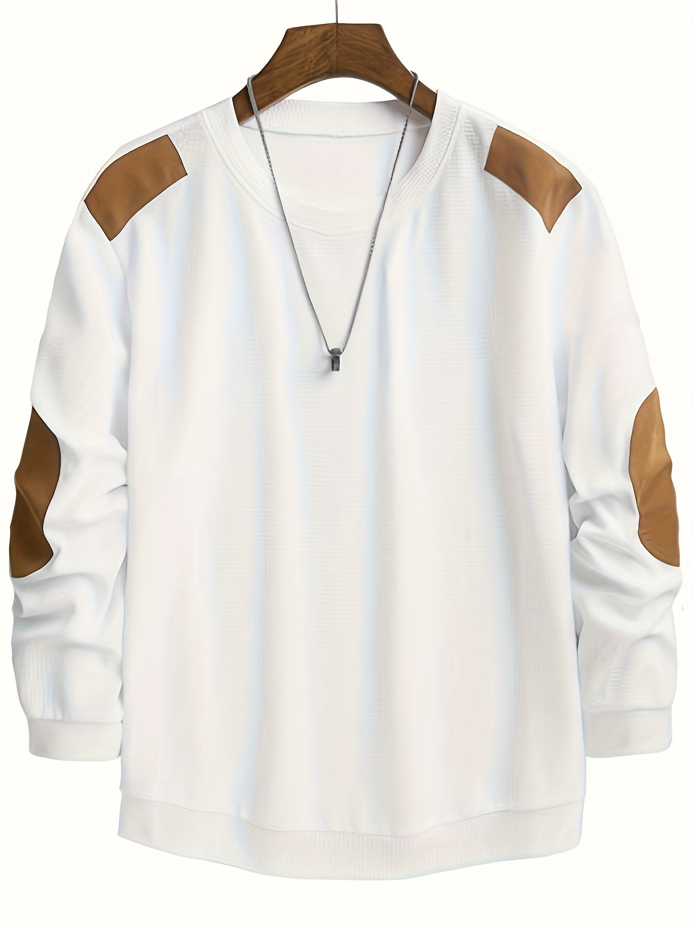 Men's Color Block Waffle Sweatshirt, Long Sleeve